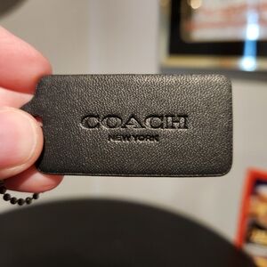 Coach Black Leather Hangtag